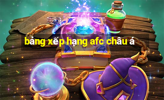 bảng xếp hạng afc châu á