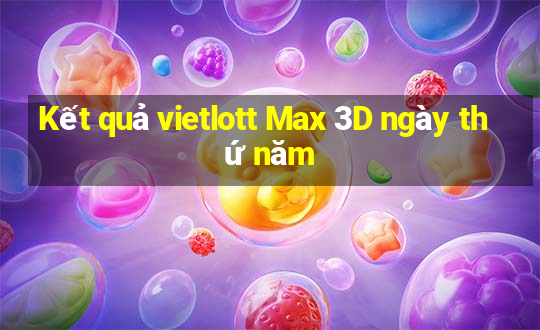 Kết quả vietlott Max 3D ngày thứ năm