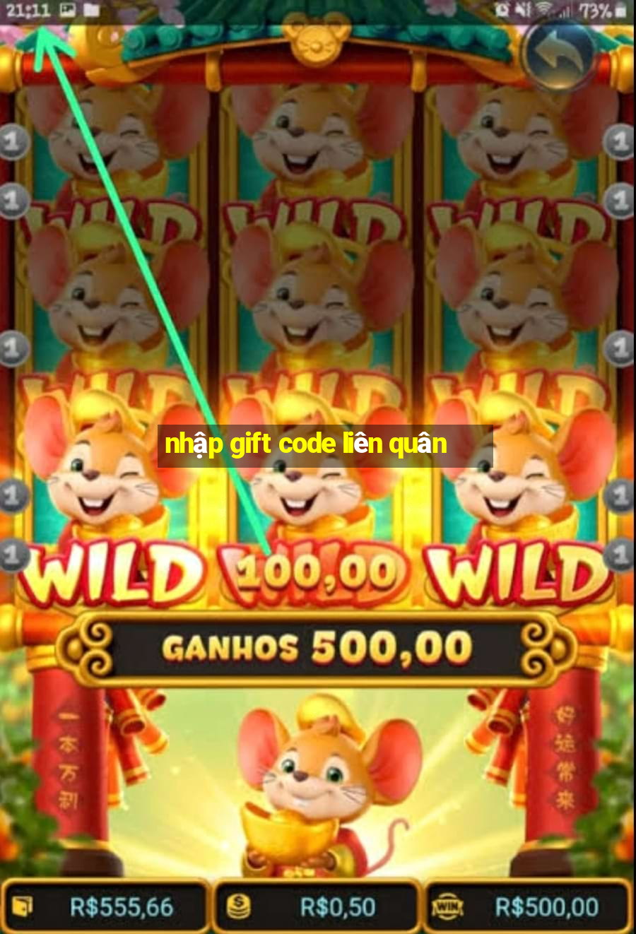 nhập gift code liên quân