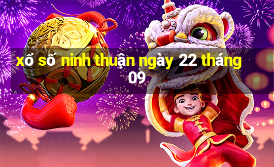 xổ số ninh thuận ngày 22 tháng 09