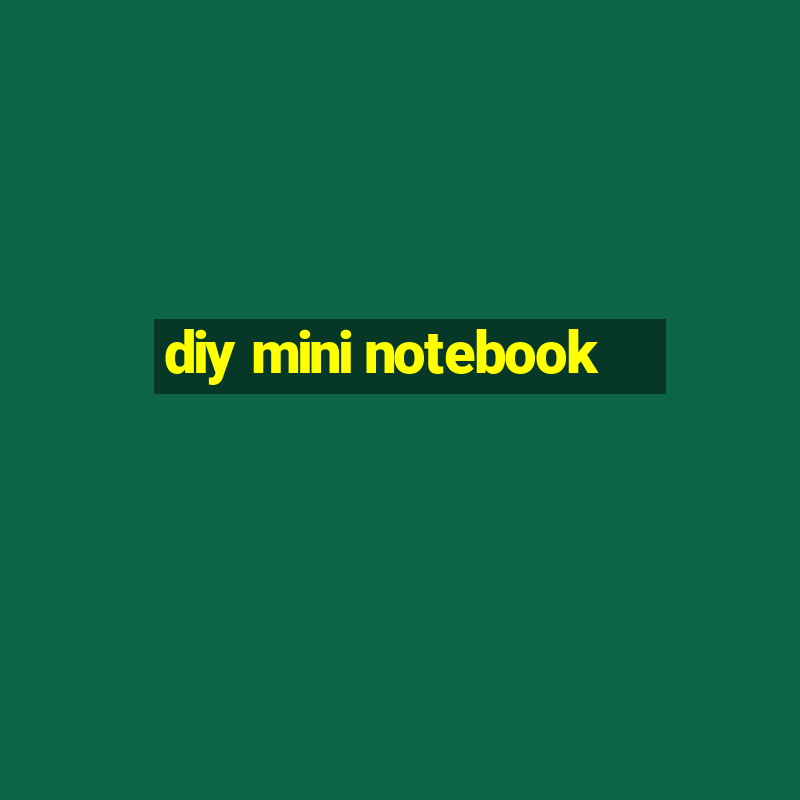 diy mini notebook