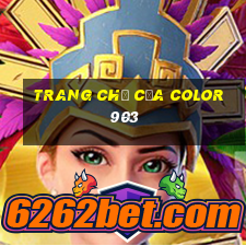 Trang chủ của Color 903