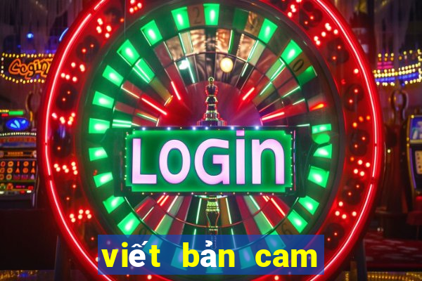 viết bản cam kết đánh nhau