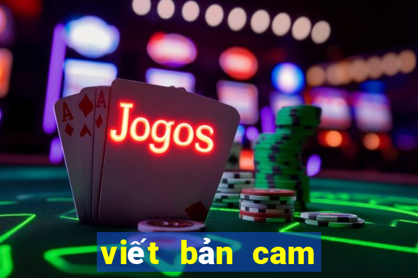 viết bản cam kết đánh nhau