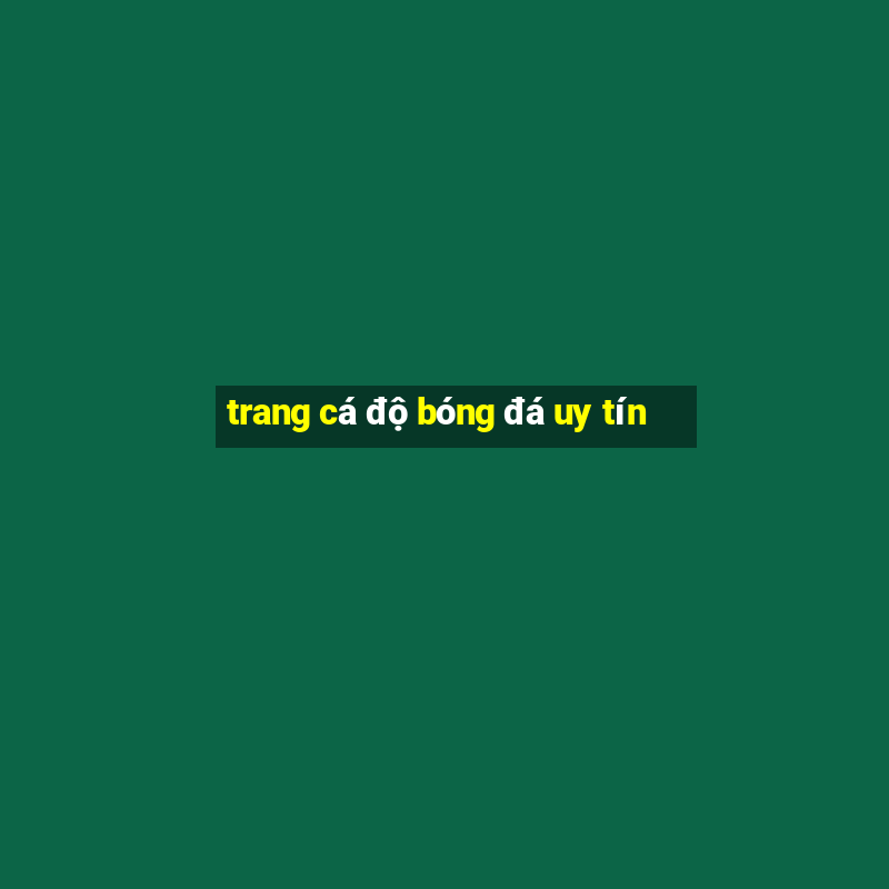 trang cá độ bóng đá uy tín