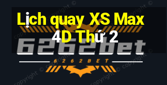 Lịch quay XS Max 4D Thứ 2