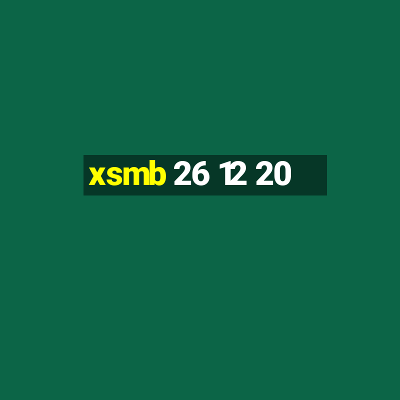 xsmb 26 12 20