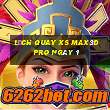 Lịch quay xs Max3D Pro ngày 1