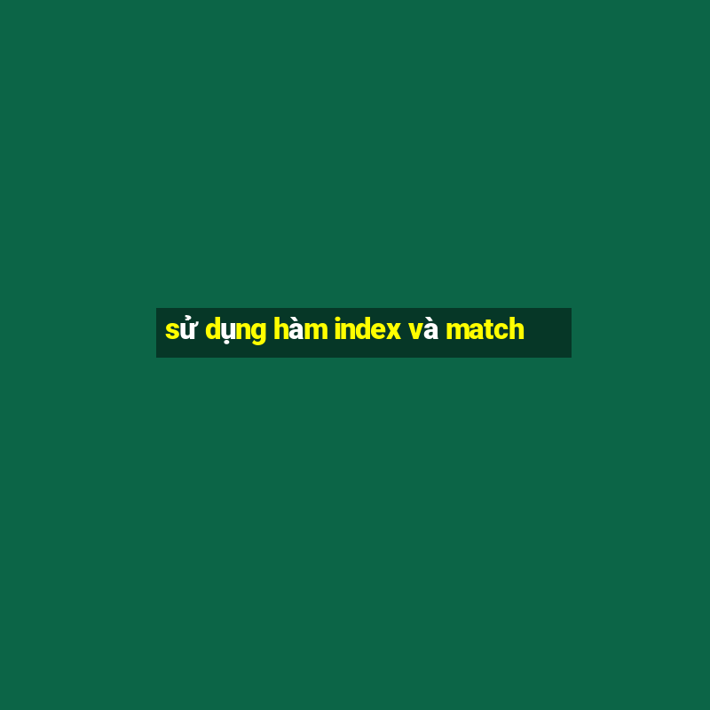 sử dụng hàm index và match