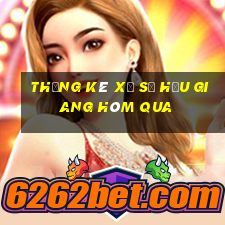 Thống kê xổ số hậu giang Hôm qua