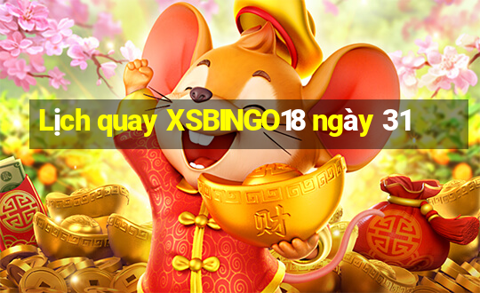 Lịch quay XSBINGO18 ngày 31