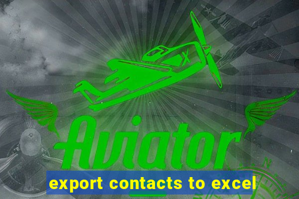 export contacts to excel