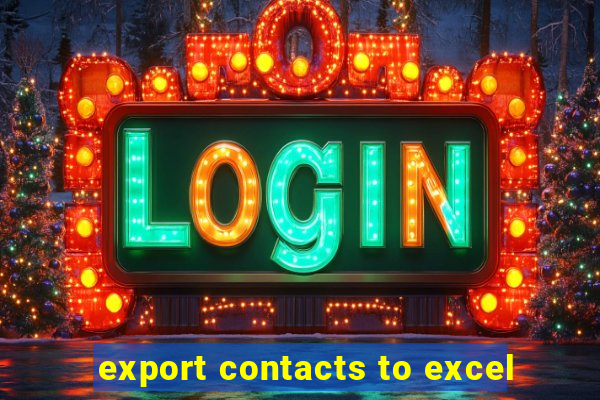 export contacts to excel