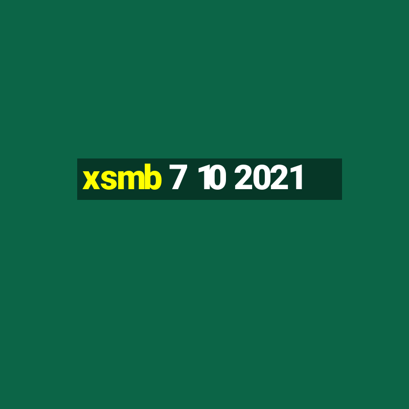 xsmb 7 10 2021