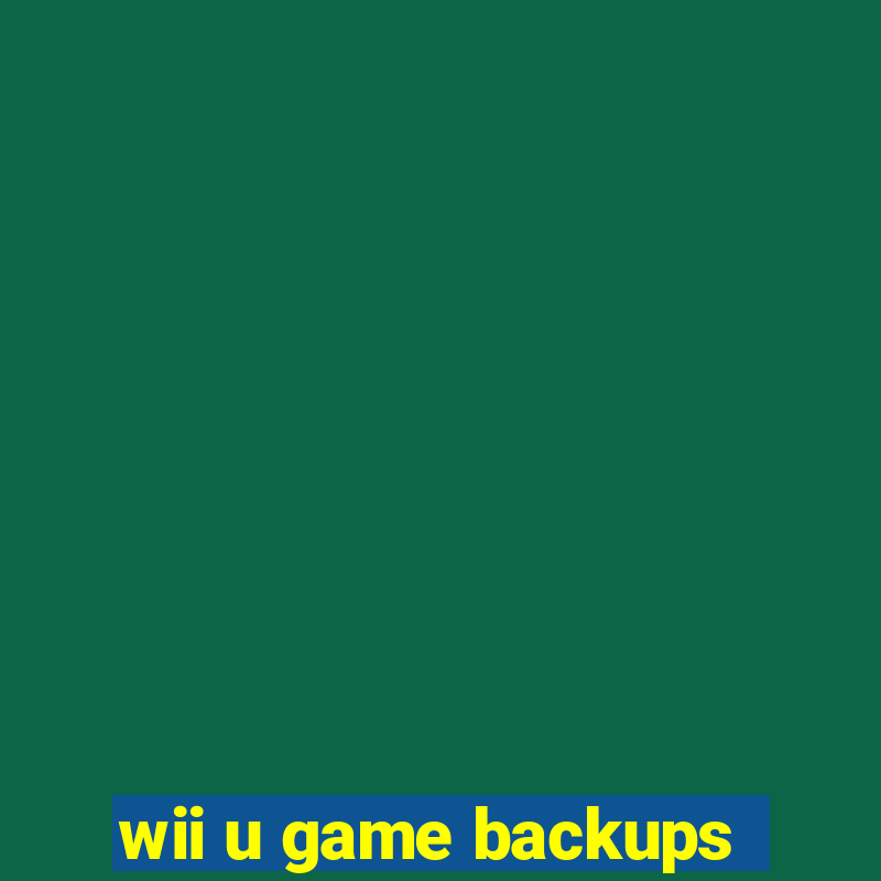 wii u game backups