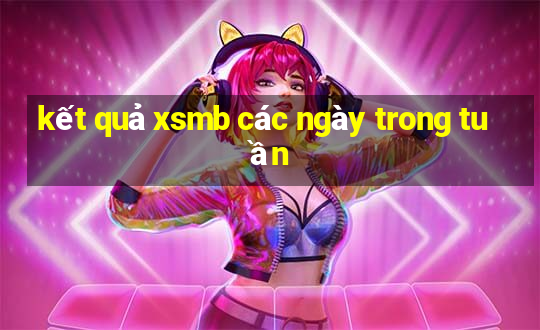 kết quả xsmb các ngày trong tuần