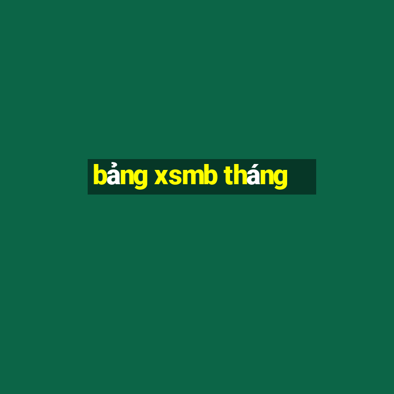 bảng xsmb tháng