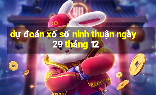 dự đoán xổ số ninh thuận ngày 29 tháng 12